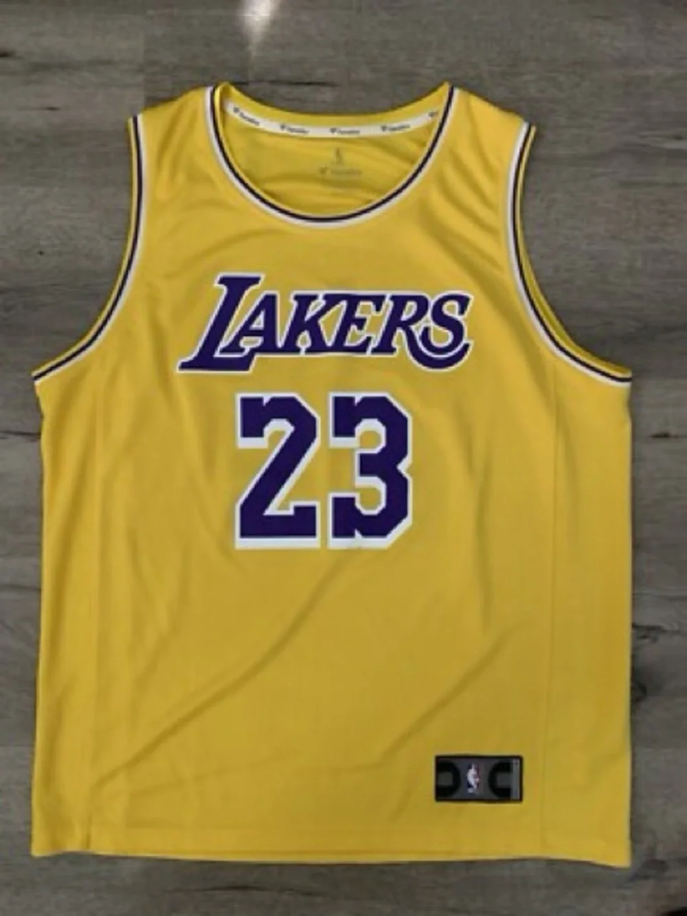 Youth Los Angeles Lakers #23 Basketball Jersey - Yellow/Purple Large